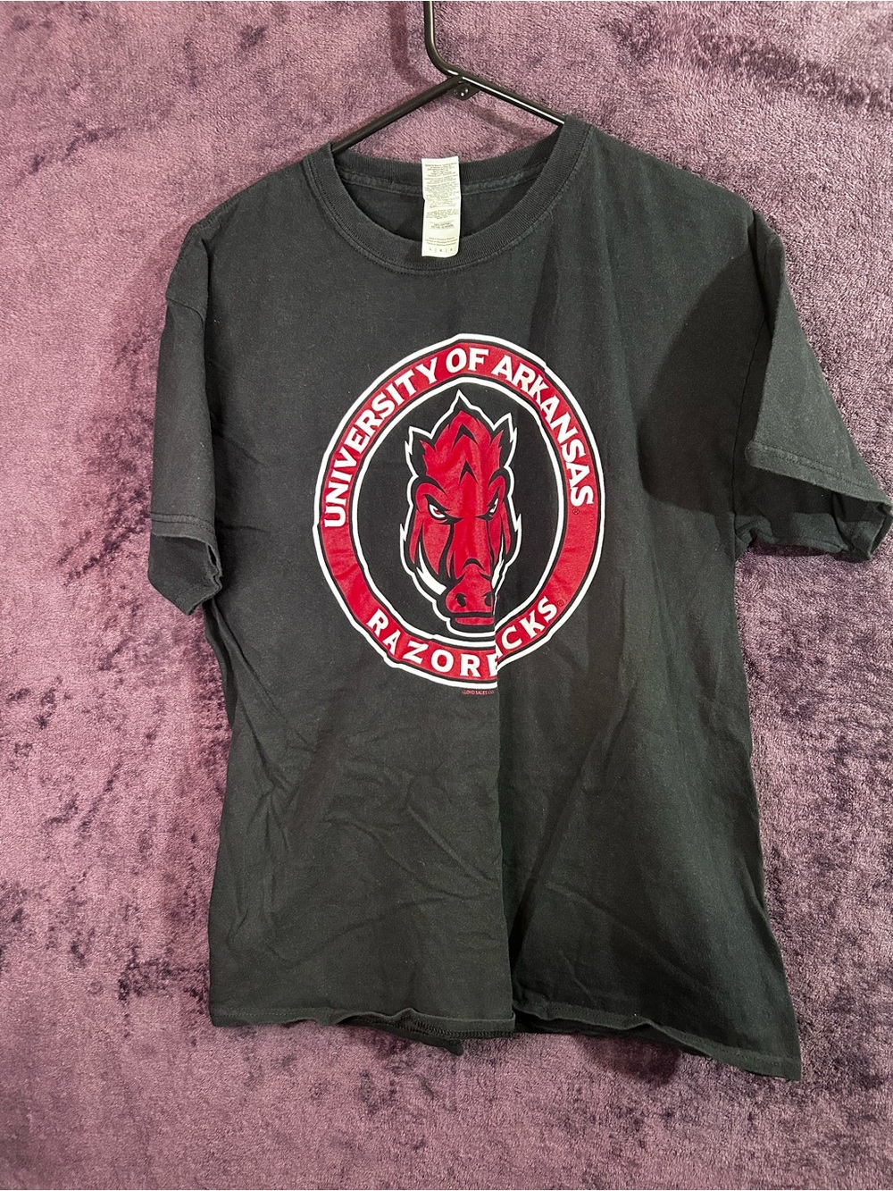 University of Arkansas Razorbacks Black Logo T-Shirt